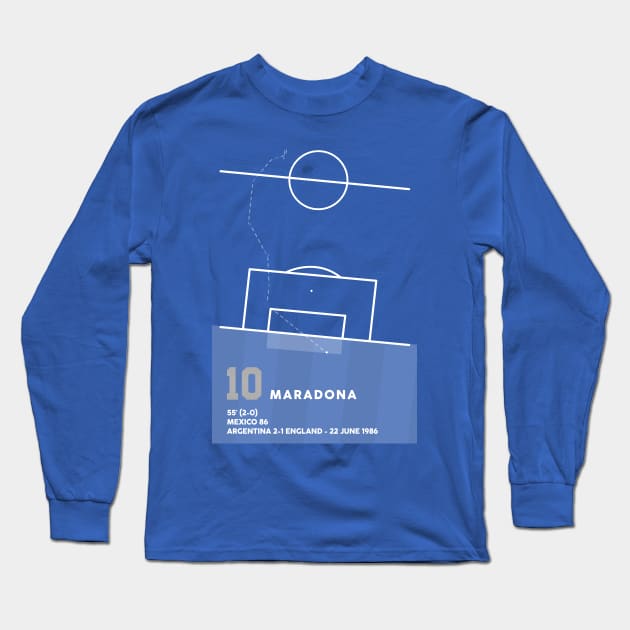 Goal of the Century - Maradona Long Sleeve T-Shirt by guayguay